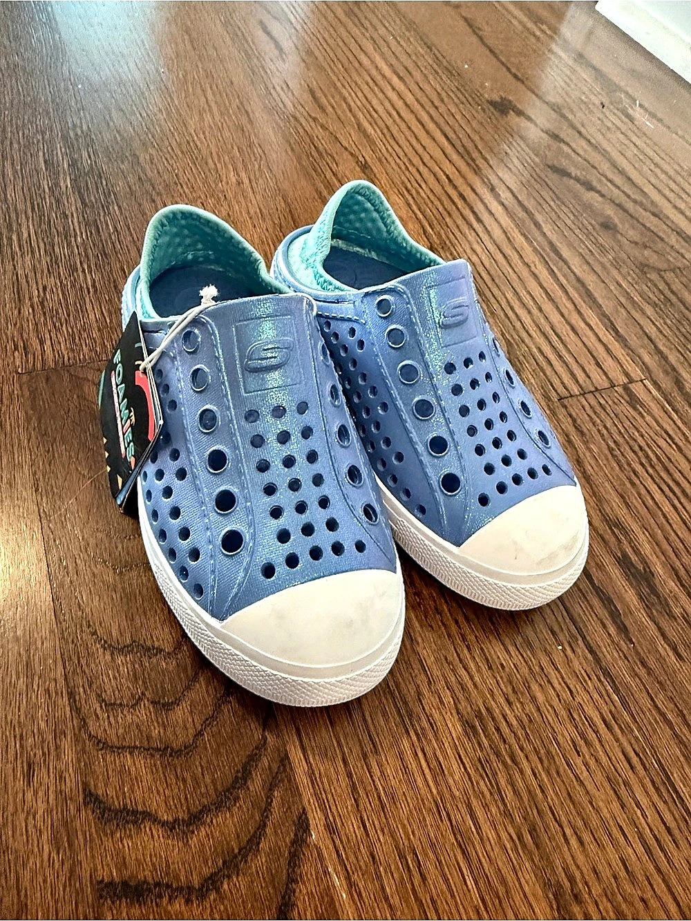 Skechers Foamies Kids Blue & White Size 11T NWT